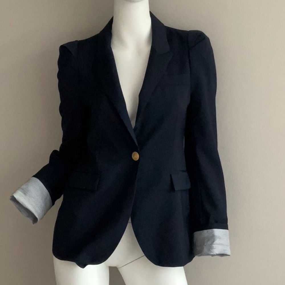 ZARA WOMAN Navy Blue Ladies Blazer Size XS fits S